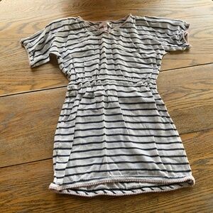 HEIDI KLEIN striped short sleeve/elastic waist dress/100% cotton/9/10